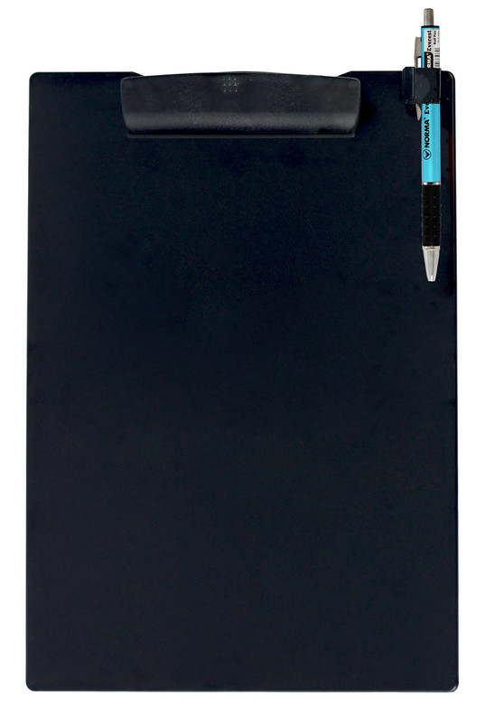 Планшет (кліпборд) NORMA (5104N), A4, пластиковий, чорний, з тримачем для ручки